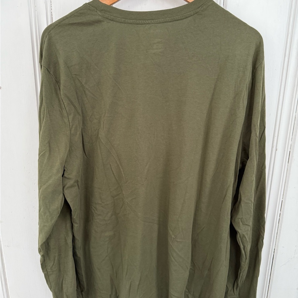 Men's Forest Green Long Sleeve Tee - Picture 4 of 4